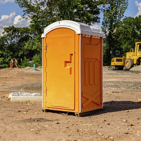 how often are the portable restrooms cleaned and serviced during a rental period in Cuba MO